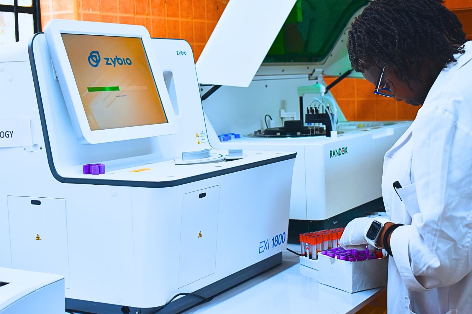 Clinical staff interacting compassionately with a patient